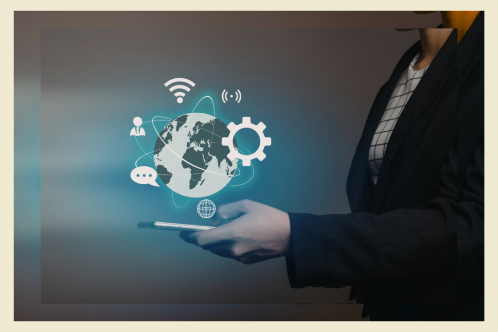 Tecnologia e comunicação global representando globalização